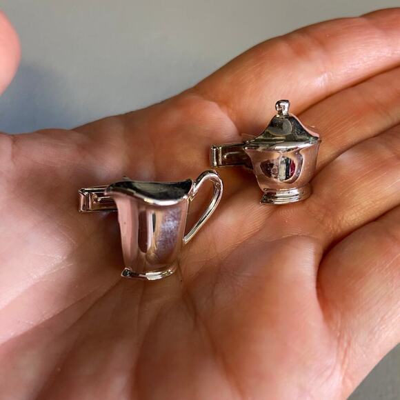 Cuff Links and Tie Clip Cooking Chef Style 03 Pieces Set - Picture 5 of 7